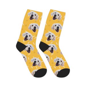 Personalisierte Hundesocken Gelb